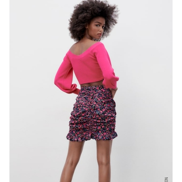 Zara Draped Mini Skirt NWT - Picture 3 of 6